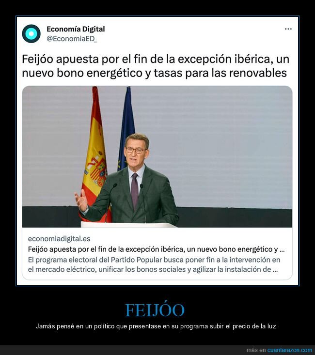 feijóo,luz,políticos,subir