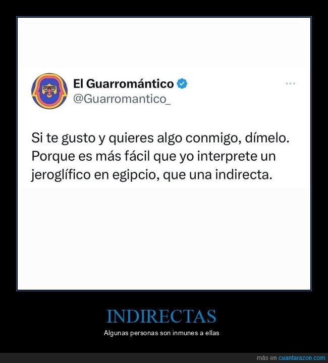 indirectas,gustar,decir