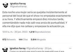 Enlace a Incidente en un show de Ignatius