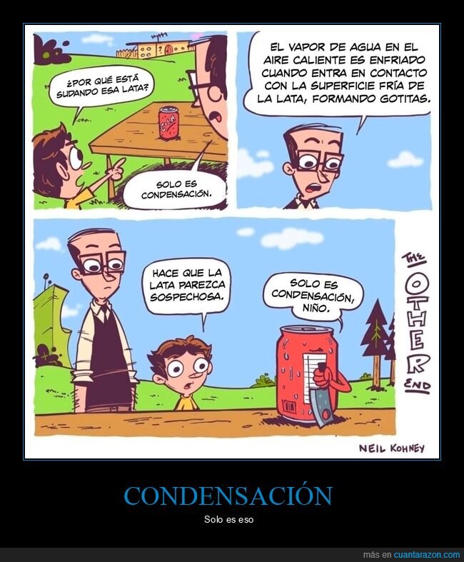 condensación,lata,sudando