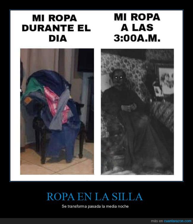 miedo,ropa,silla