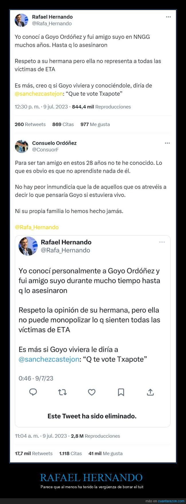 goyo ordoñez,txapote,consuelo ordoñez,políticos,eta