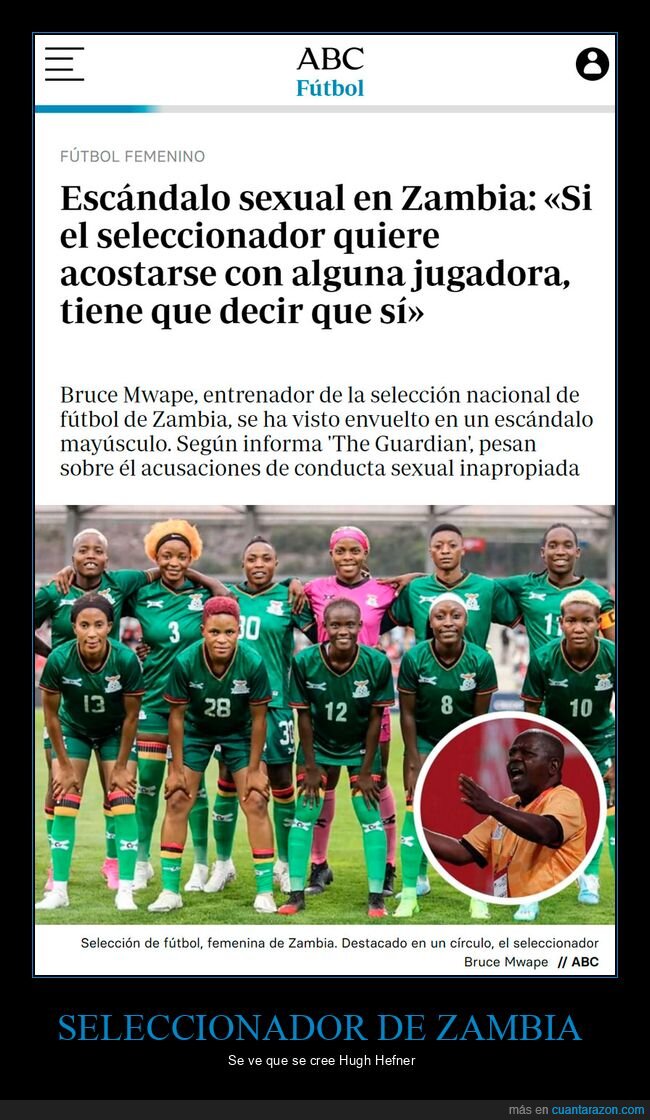 zambia,seleccionador,acostarse,jugadoras,fútbol