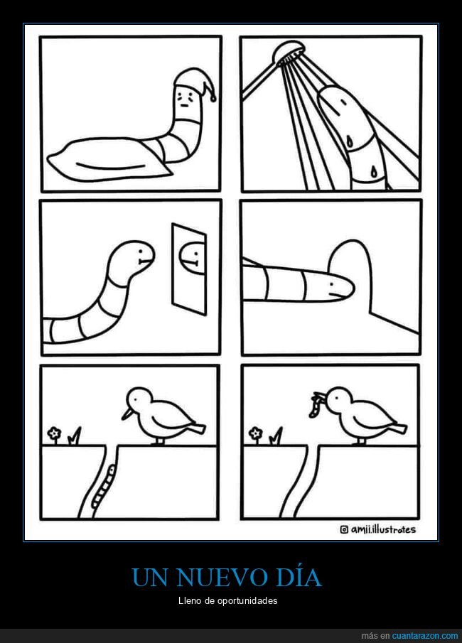 comer,gusano,levantarse,pájaro