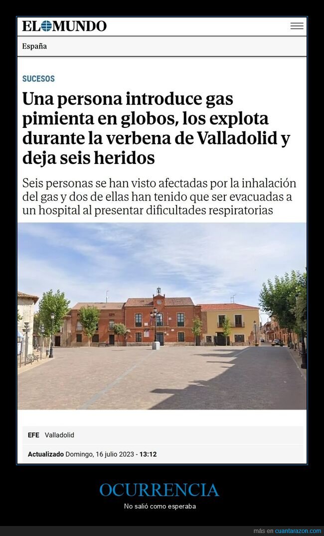 gas pimienta,globos,heridos