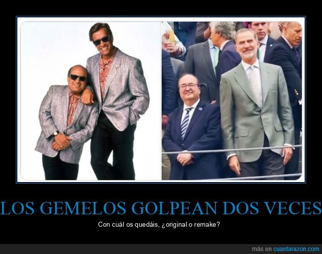 felipe vi,iceta,los gemelos golpean dos veces,parecidos,políticos