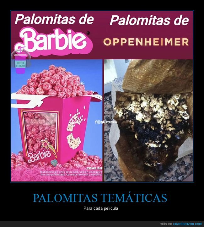 barbie,oppenheimer,palomitas