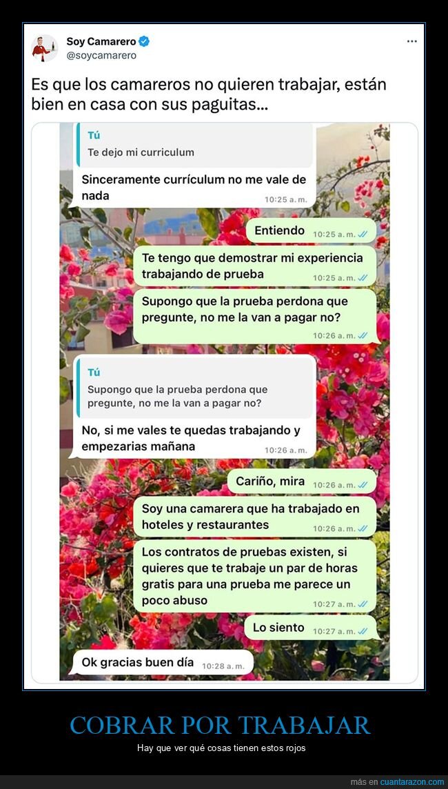 camarera,cobrar,prueba,trabajo,whatsapp
