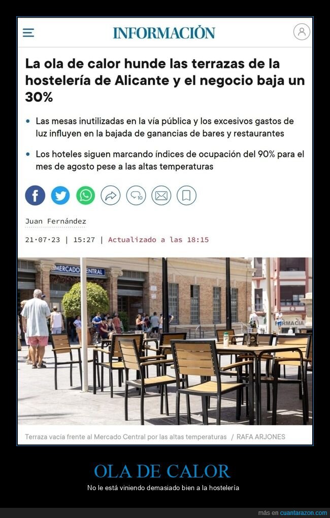 ola de calor,terrazas,hostelería