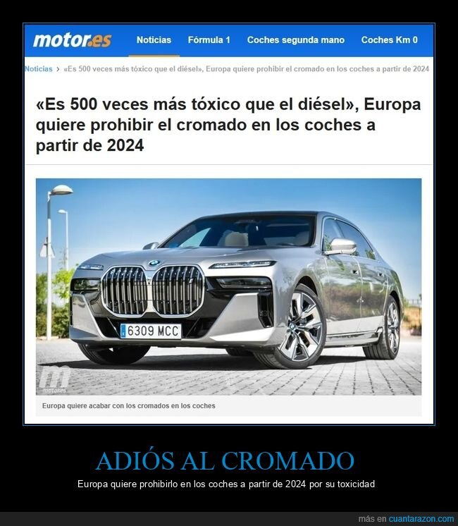 coches,cromado,prohibición,toxicidad