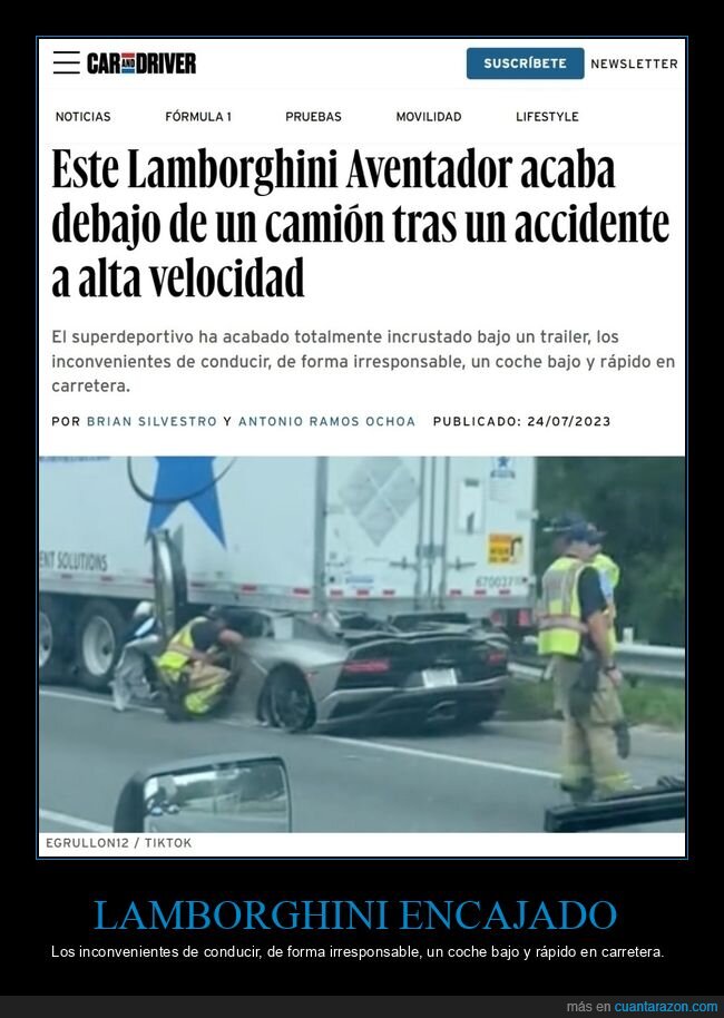 lamborghini,camión,fails