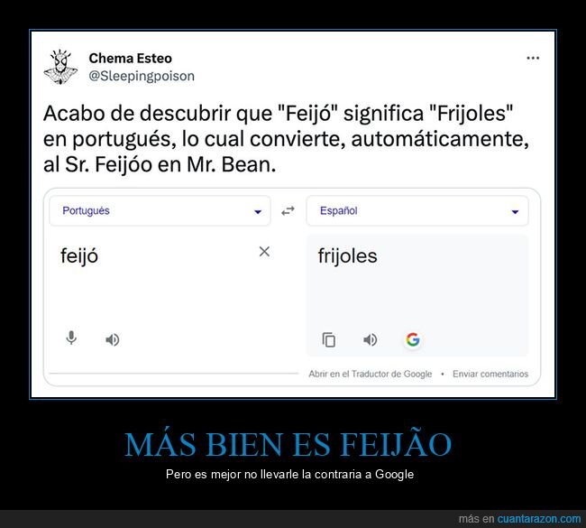 feijóo,frijoles,mr bean,políticos,portugués