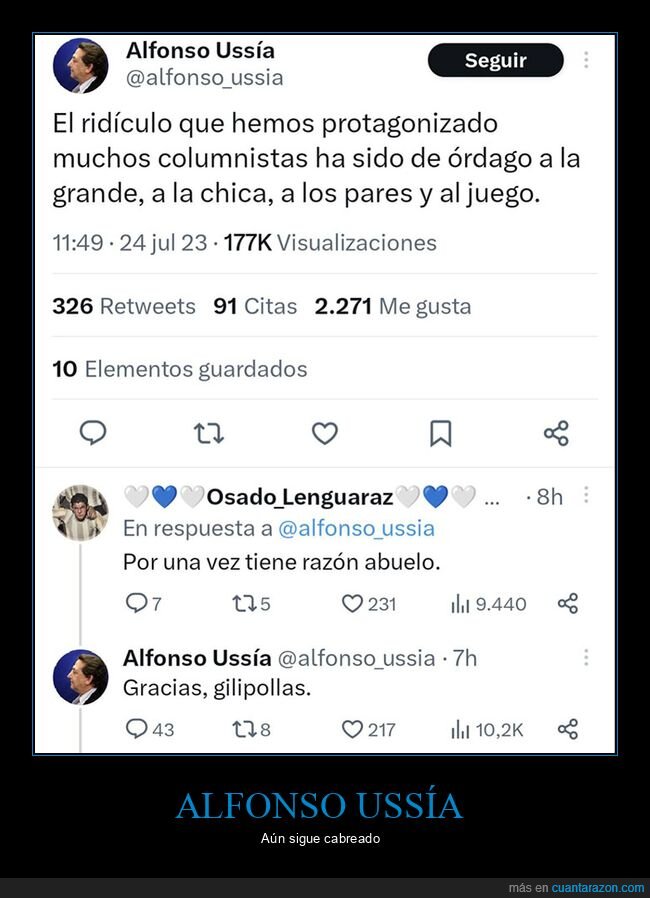 alfonso ussía,insultando,razón