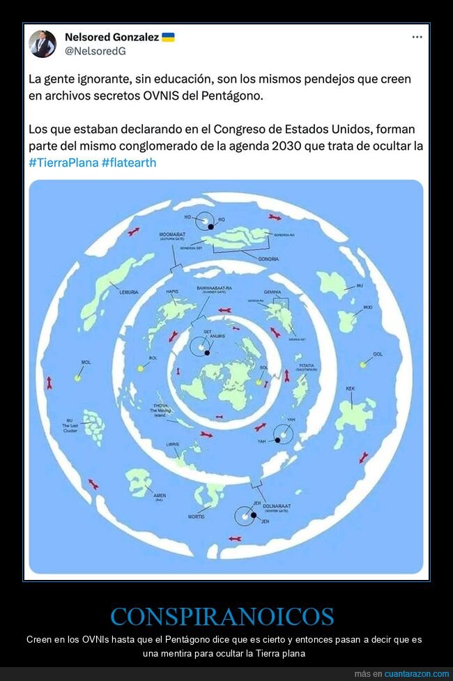 ovnis,pentágono,terraplanistas,conspiranoicos,negacionistas