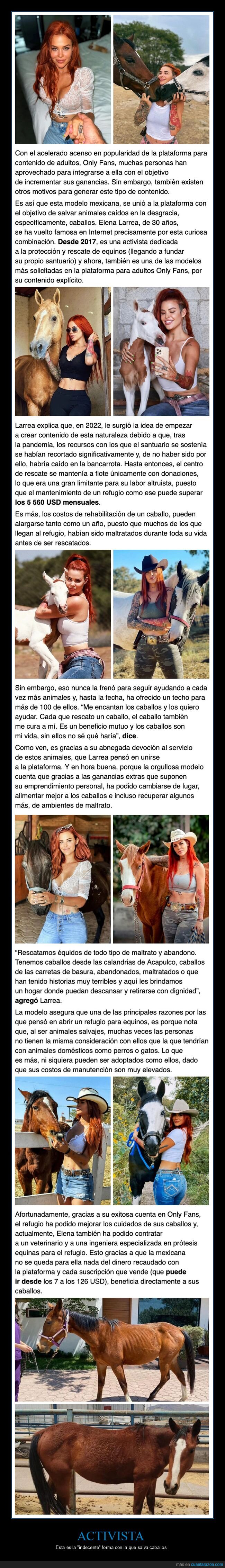 activista,onlyfans,caballos