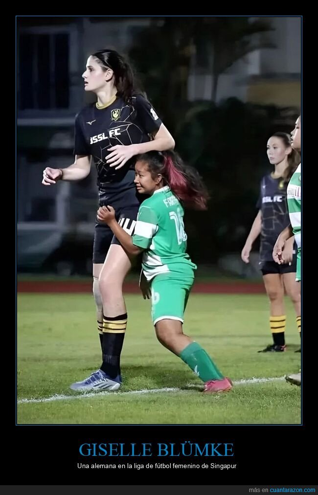 alta,estatura,fútbol femenino,giselle blümke,sigapur