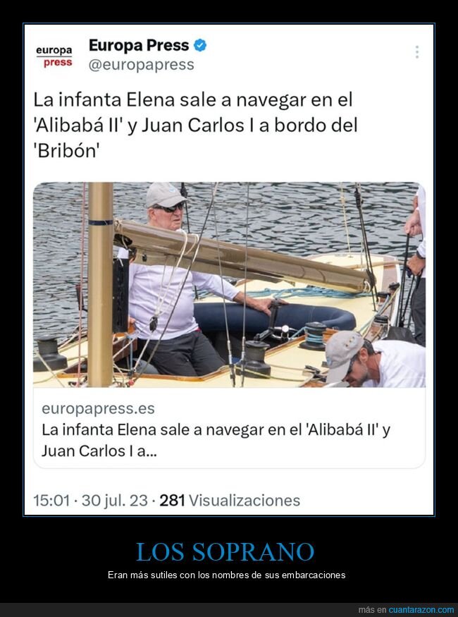 alibabá ii,barcos,bribón,infanta elena,juan carlos i,navegar,nombres