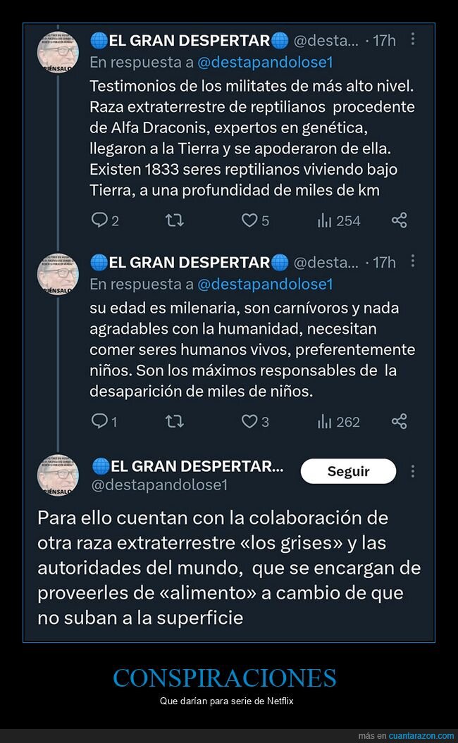 conspiranoicos,extraterrestres,negacionistas,reptilianos,wtf