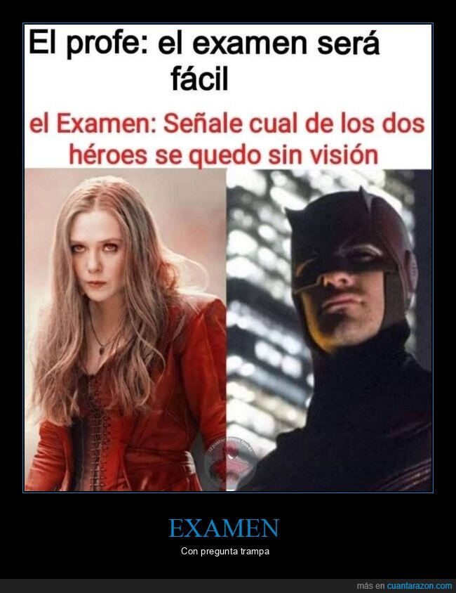 examen,fácil,bruja escarlata,daredevil,visión