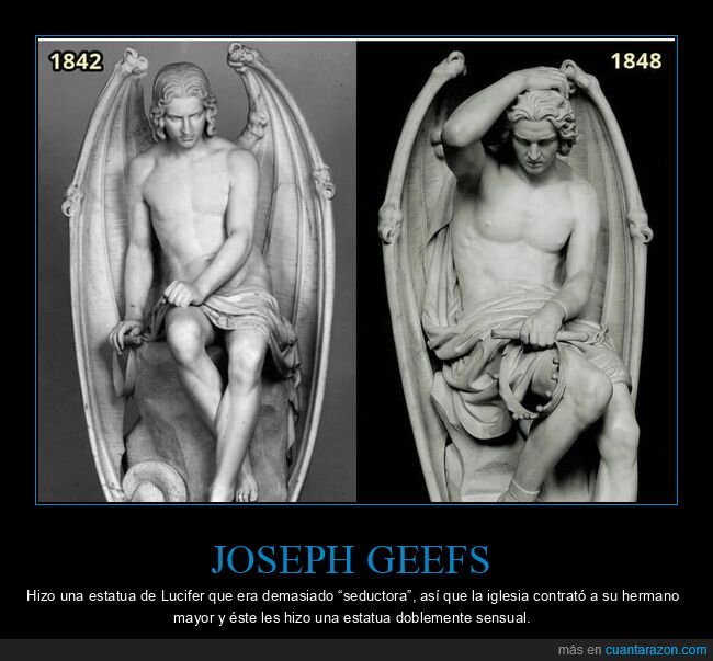 joseph geefs,estatua,lucifer