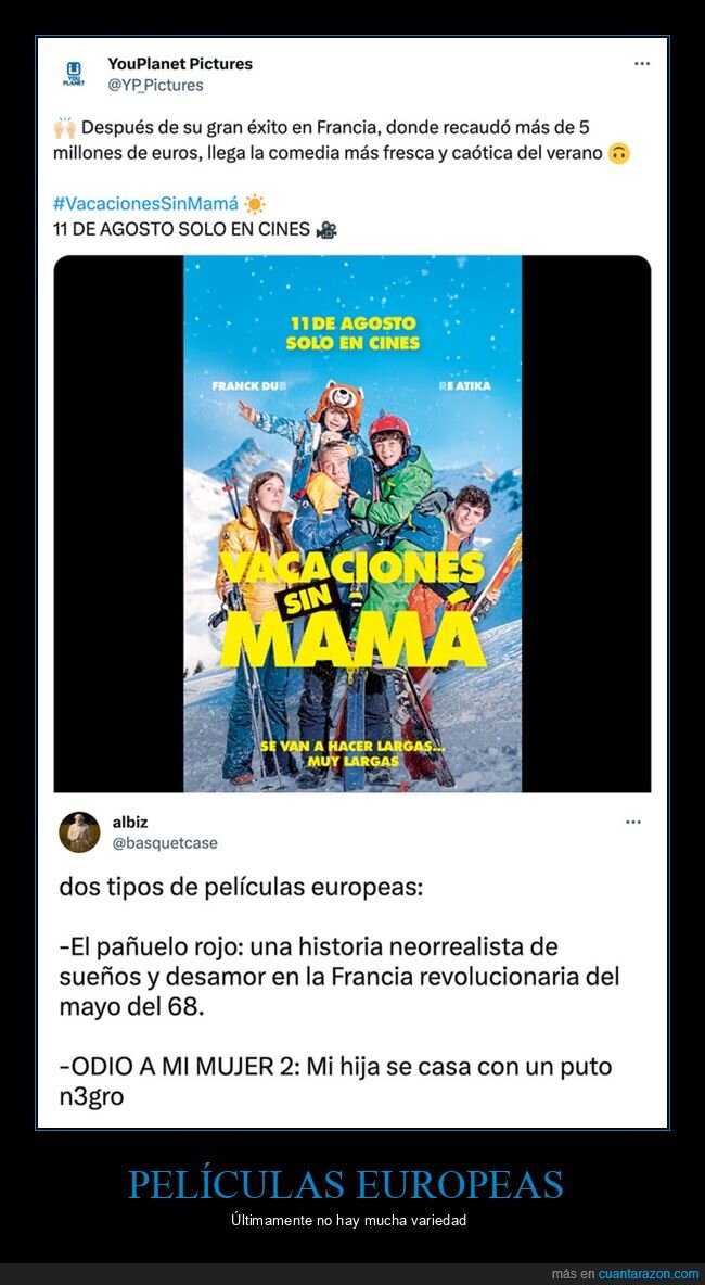 cine,películas europeas,vacaciones sin mamá
