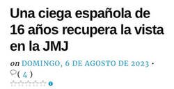 Enlace a Milagro en la Jornada Mundial de la Juventud