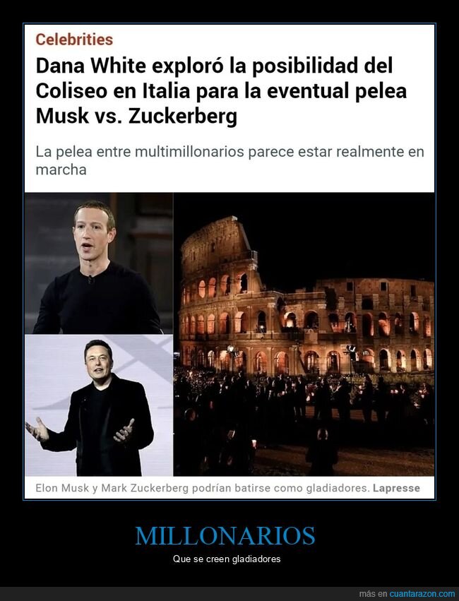 coliseo,pelea,elon musk,mark zuckerberg