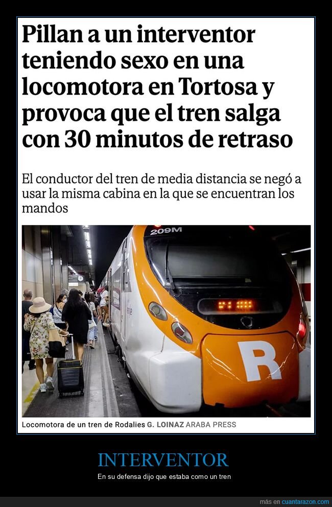 pillados,retraso,tren