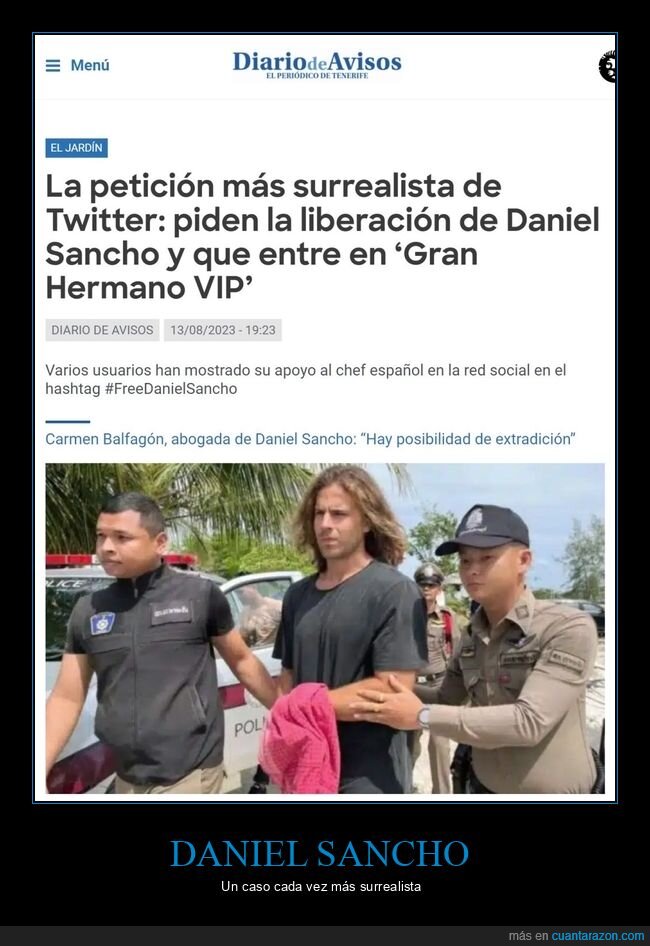 daniel sancho,liberación,gran hermano vip