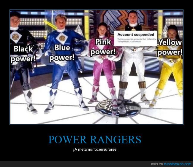 power rangers,poder blanco,cuenta suspendida