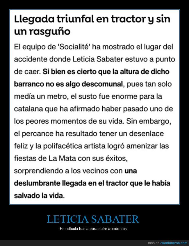 accidente,axl rose,leticia sabater,parecidos,tractor