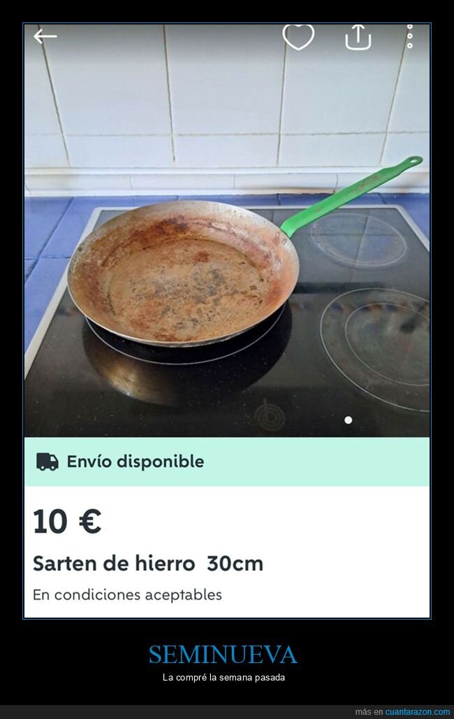 anuncios,condiciones aceptables,sartén,wallapop