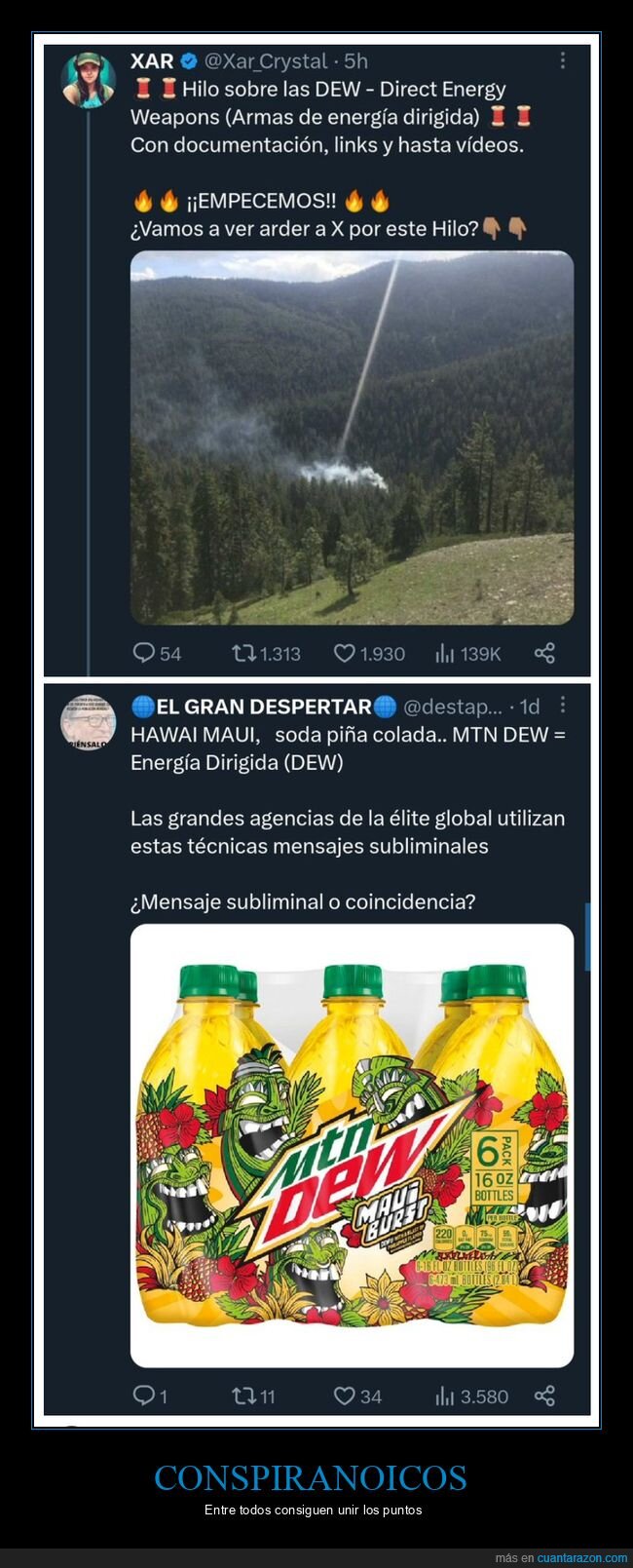 conspiranoicos,dew,myn dew,negacionistas