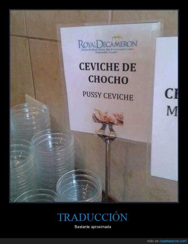 carteles,ceviche,traducción