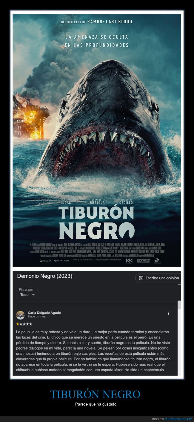 tiburón negro,reseña