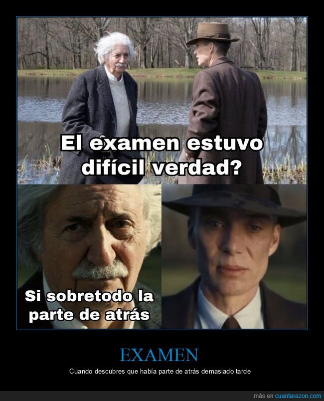 examen,parte de atrás,oppenheimer