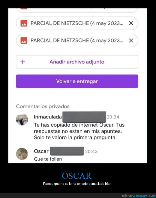 profesora,copiar,examen,respuesta