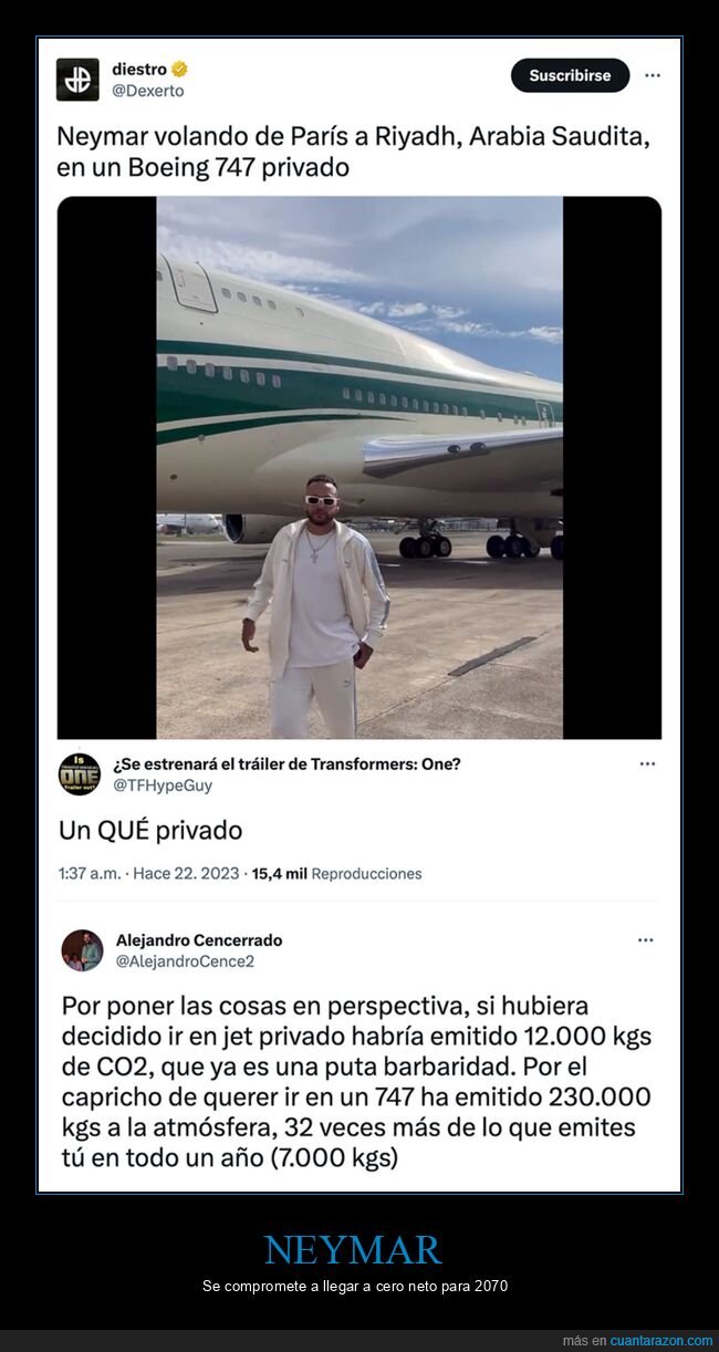 avión,boeing 747,co2,neymar