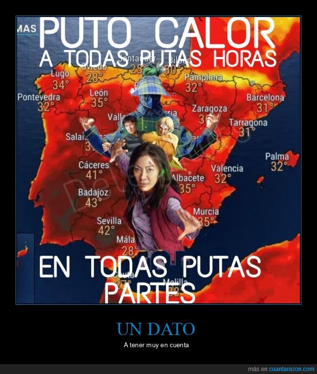 calor,todo a la vez en todas partes