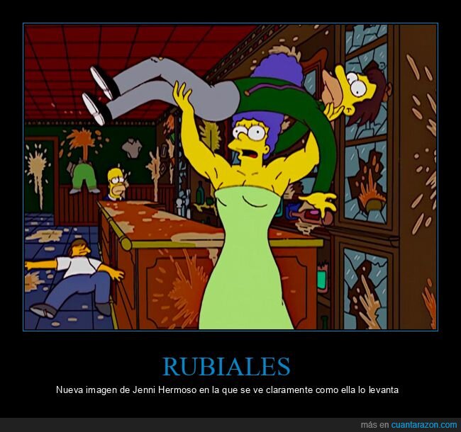 rubiales,jenni hermoso,marge,simpson,levantar