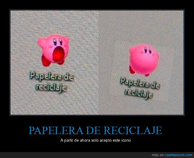 kirby,trash,papelera de reciclaje