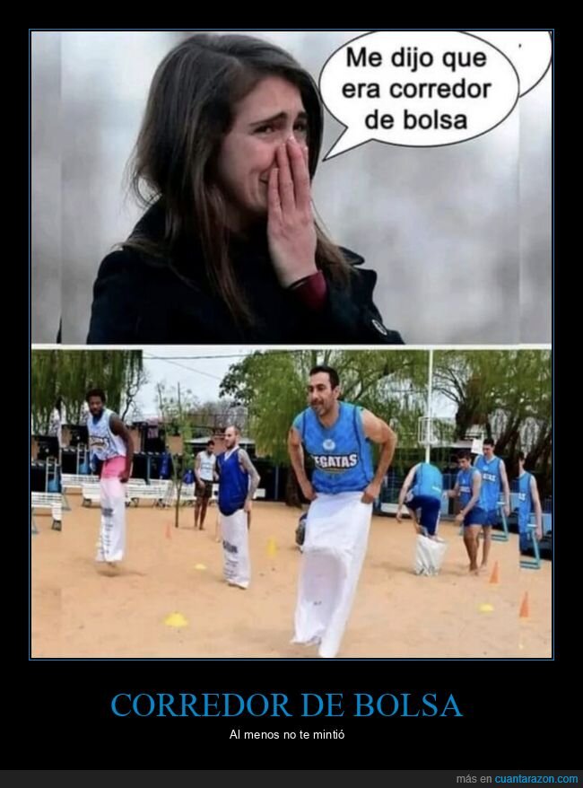 corredor,bolsa,carrera de sacos