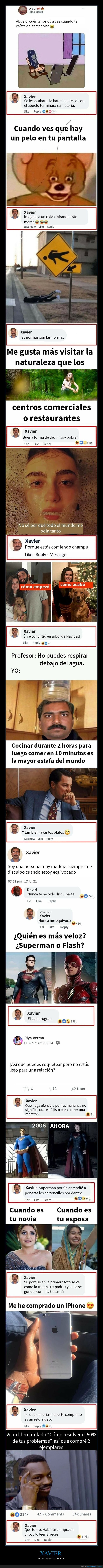 xavier,troll,respuestas,conversación