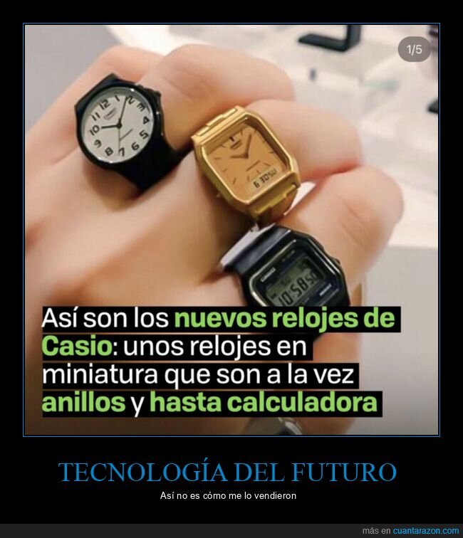 casio,anillo,reloj