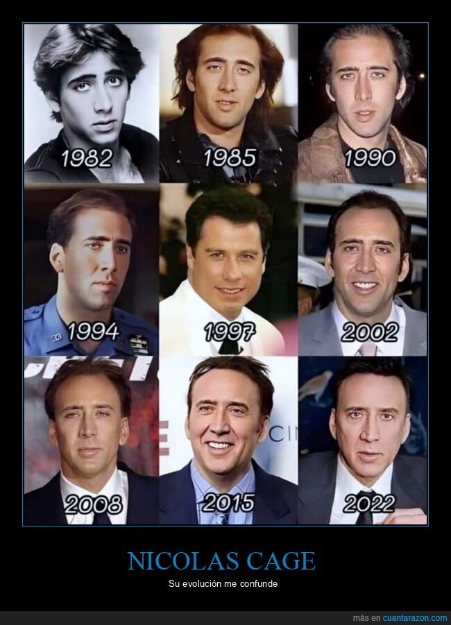 nicolas cage,john travolta,caras,cambio