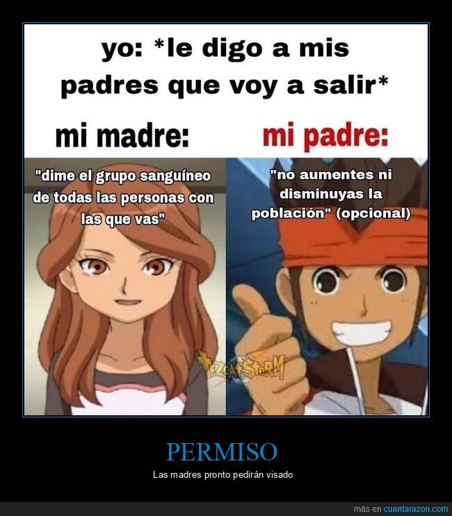 padres,madres,salir,permiso