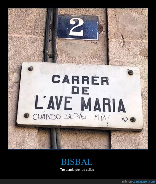 bisbal,cartel,señal,calle,ave maria