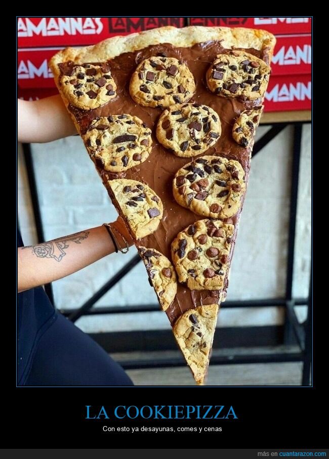 pizza,cookies,galletas,nutella