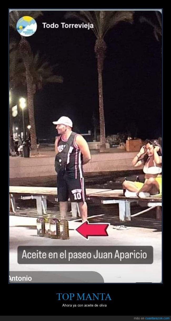 caro,aceite de oliva,top manta