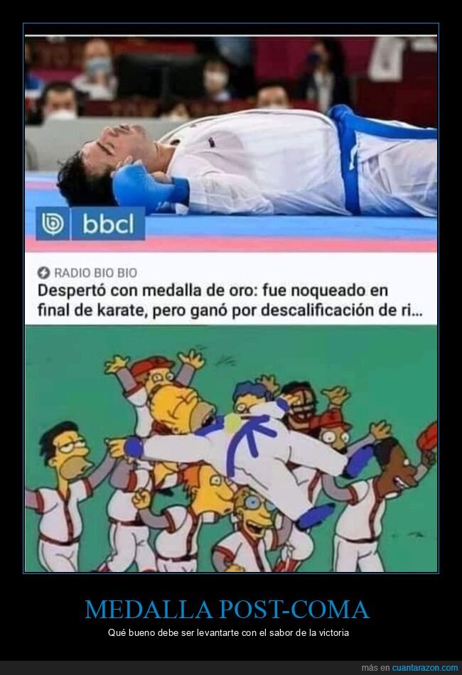 homer,medalla de oro,karate